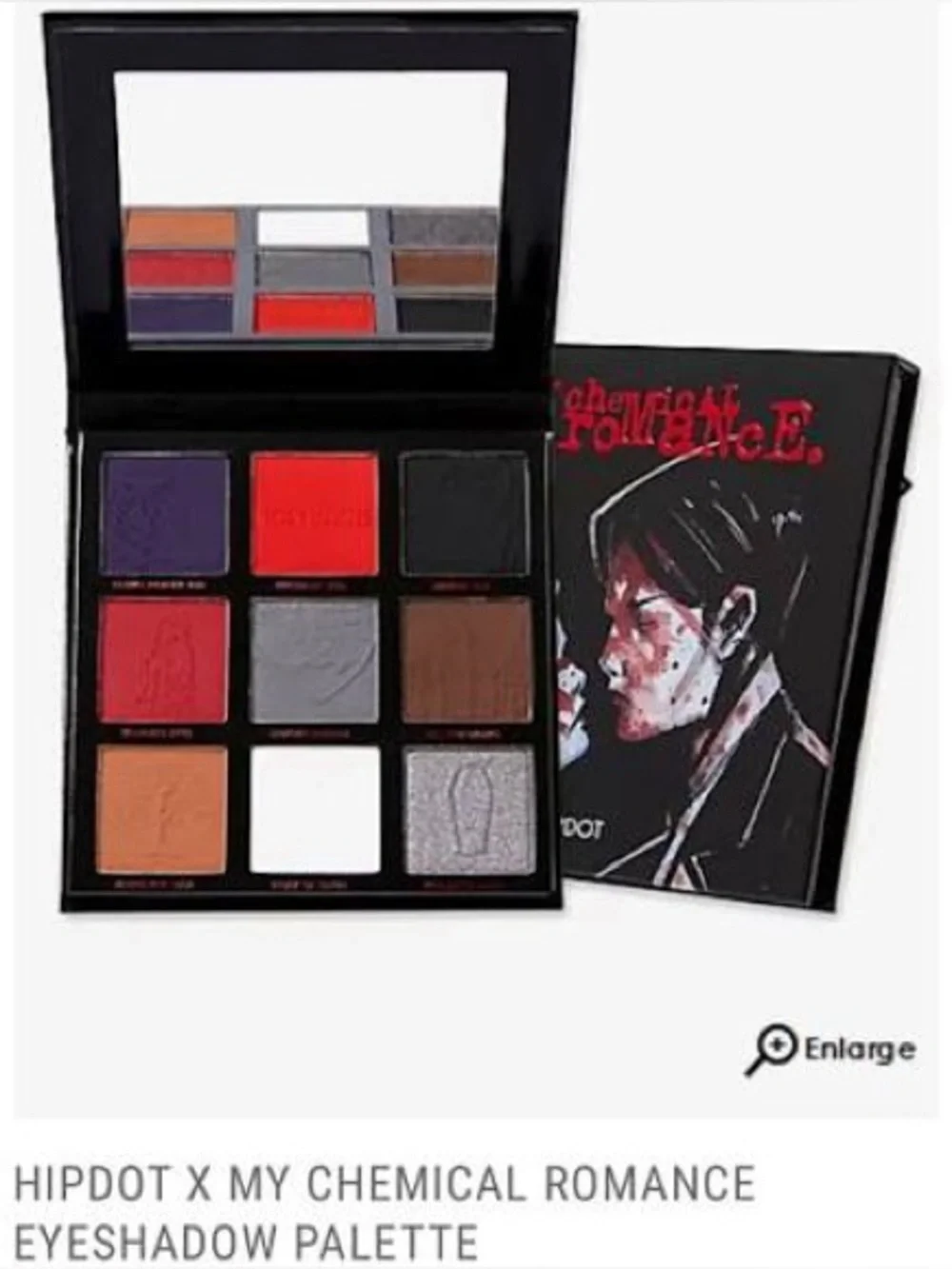 HIPDOT x MY CHEMICAL ROMANCE Collab 3-Piece Makeup Palette Eyeliner Makeup Brush